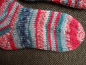 Preview: Socken Gr. 22/23 rot grau