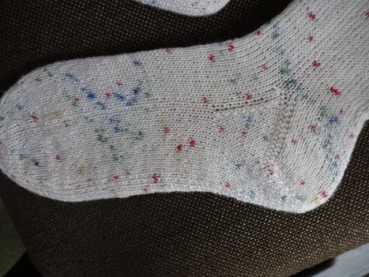 Preview: Socken Gr. 38/39 weiß gepunktet