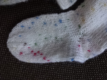 Preview: Socken Gr. 16/17 weiß pink