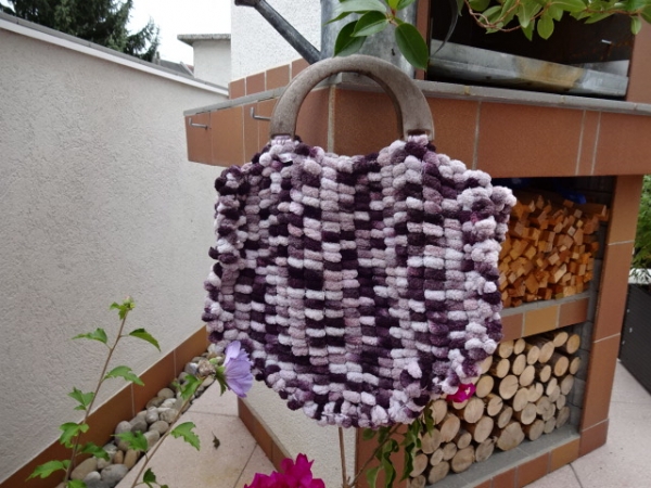 Tasche mit Pomponwolle von Rico design