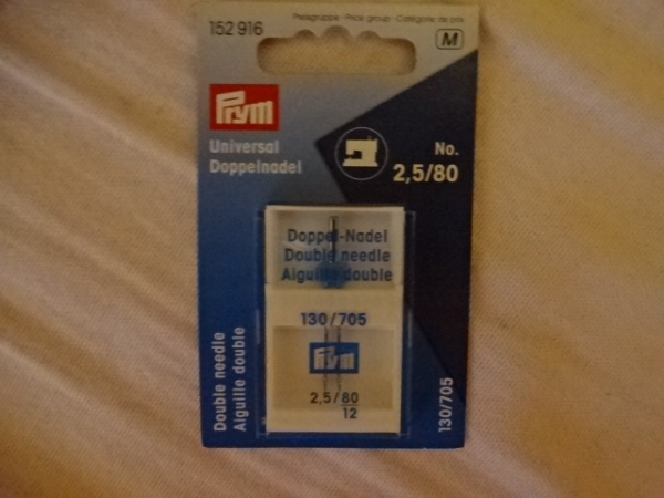 Prym Universal Doppelnadel Zwillingsnadel 2,5/80