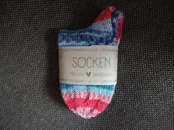Socken Gr. 22/23 rot grau