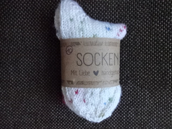 Socken Gr. 16/17 weiß pink