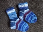 Socken Gr. 14/15 blau blöcke Babysöckchen